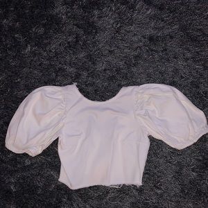 Zara Puff Sleeve Crop Top